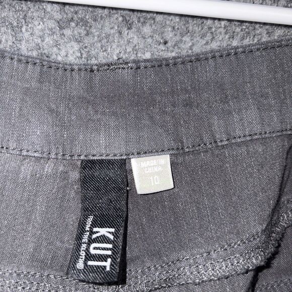 Kut From the Kloth Pants Womens Size 10 Gray Wide Leg Crop - Picture 3 of 10